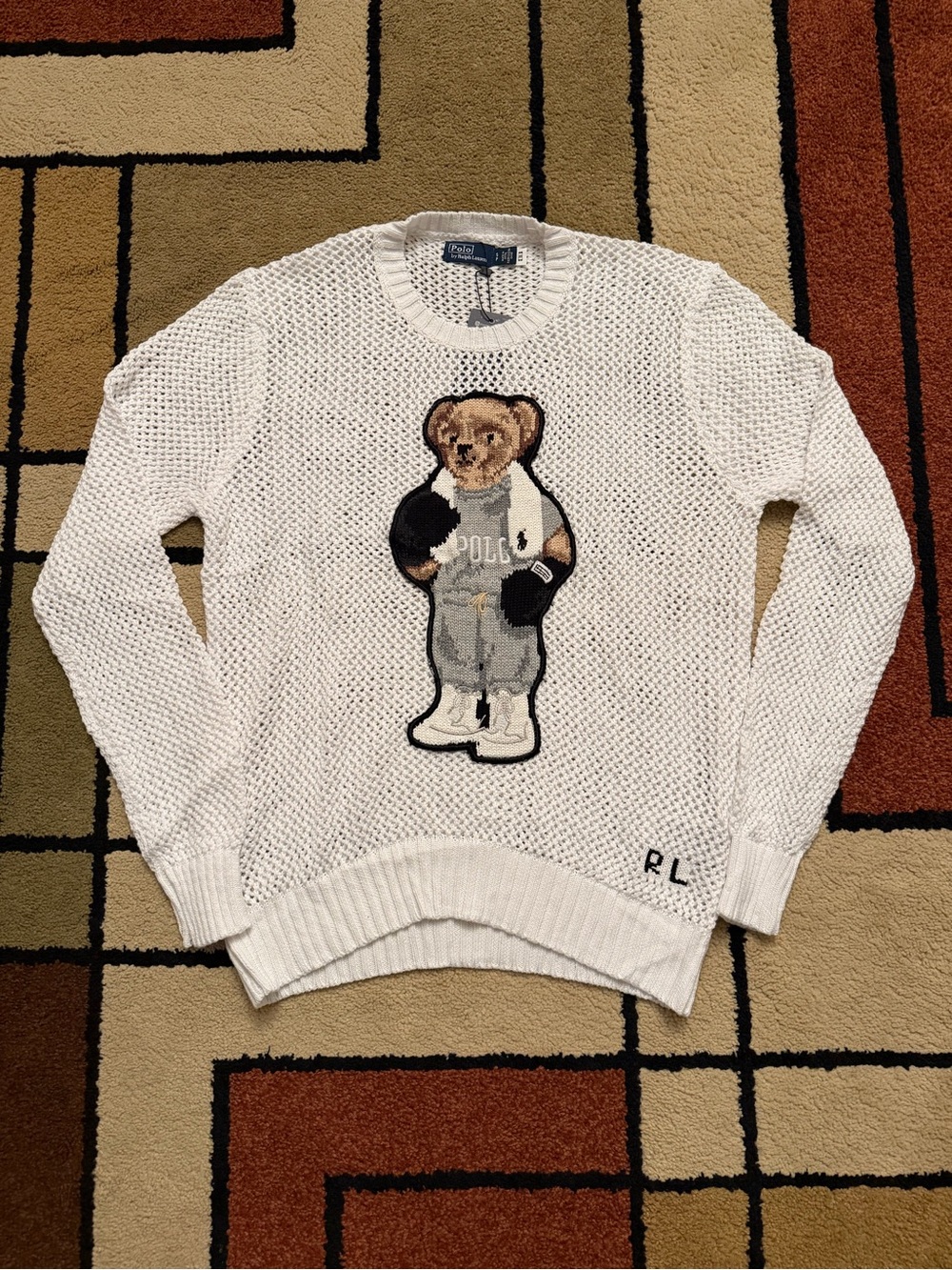 Polo by Ralph Lauren White Bear Knit Sweater - Womens